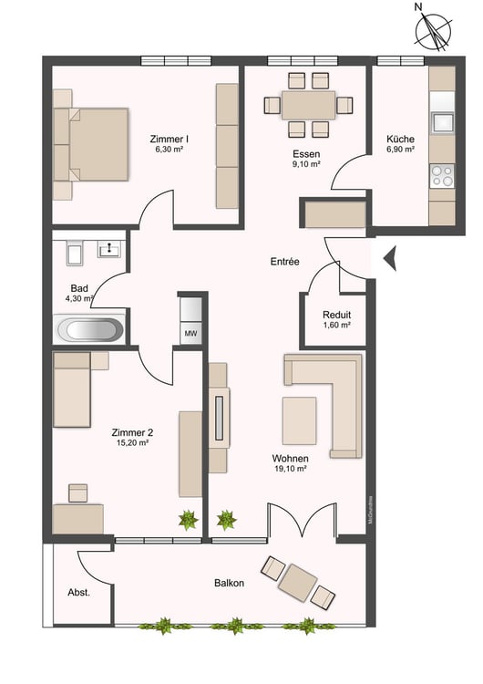Ihr neues Zuhause: 3.5-Zimmerwohnung mit viel Licht & Terrasse! 8