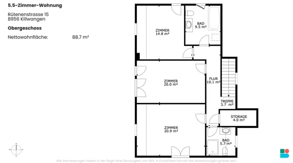 Gehobene 5.5-Zimmer-Attikawohnung mit Terrasse in Killwangen 10