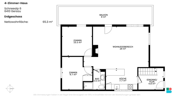 Freistehendes 4-Zimmer-Ferienhaus in Rigi Scheidegg 9
