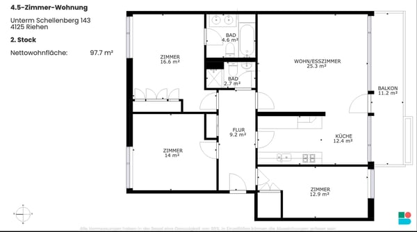 Schöne und helle 4.5-Zimmer-Wohnung an top Lage in Riehen 9