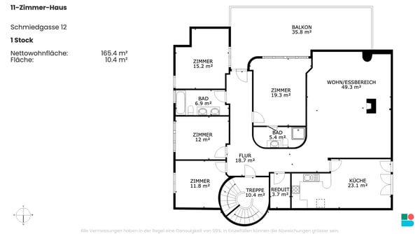 11-Zimmer-Liegenschaft mit 2 Wohnungen und Baupotenzial in Wassen (UR) 10