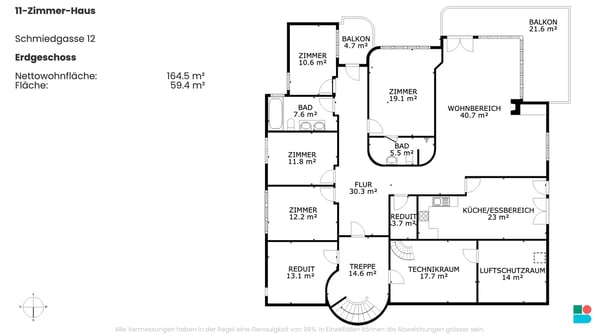 11-Zimmer-Liegenschaft mit 2 Wohnungen und Baupotenzial in Wassen (UR) 11