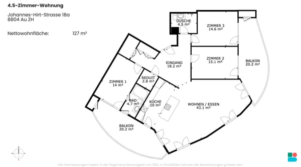 Moderne 4.5-Zimmer-Wohnung mit Seesicht in Au ZH 9
