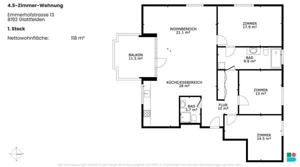 Elegante 4.5-Zimmer-Wohnung mit viel Liebe zum Detail in Glattfelden 9