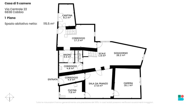 Caratteristica e ristrutturabile casa di 5 locali a Cabbio 9