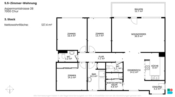 Helle 5.5-Zimmer-Familienwohnung in Chur 9