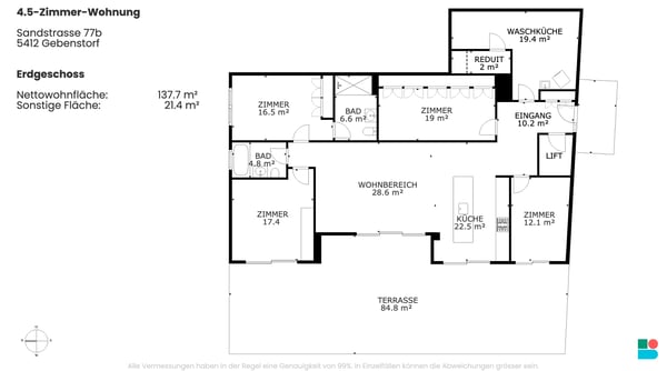 Grosszügige 4.5-Zimmer-Terrassenwohnung in Gebenstorf 9