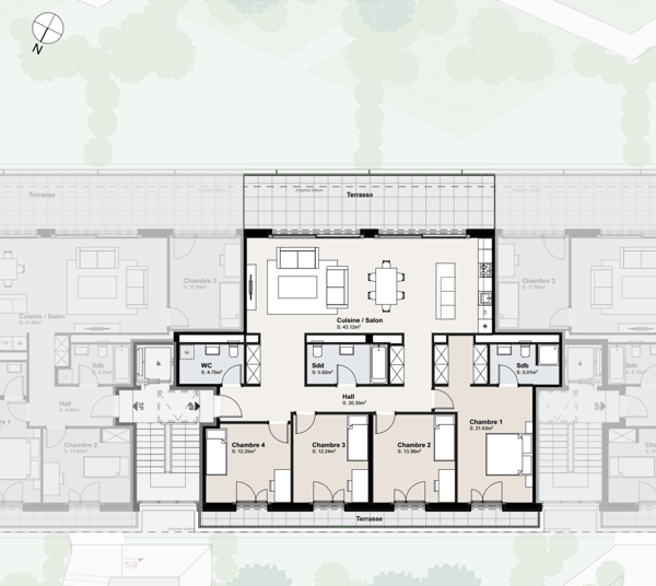 Un 6 pièces en attique au cœur d'un nouveau quartier-jardin 17