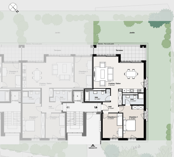 Appartements de 3 pièces au cœur d'un parc paysager 13