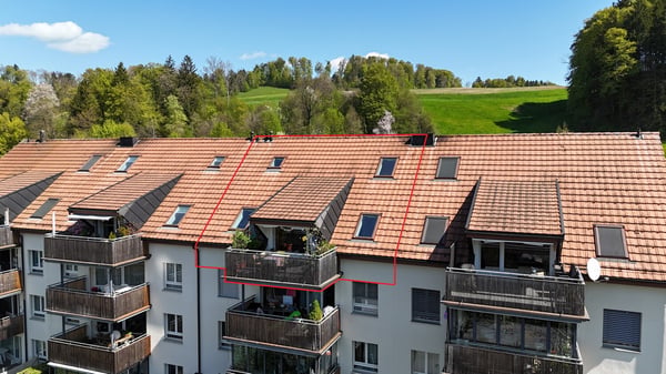 Grosszügige 5.5-Zimmer-Dachmaisonette unter CHF 1 Mio. in naturnaher L 8