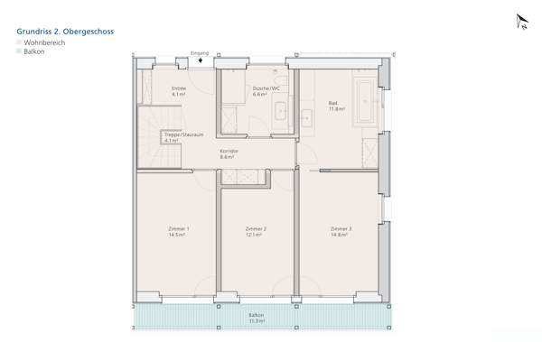 Moderne 4.5-Zimmer-Attika-Maisonette in ökologischer Vorzeige-Siedlung mit grosser Terrasse 15