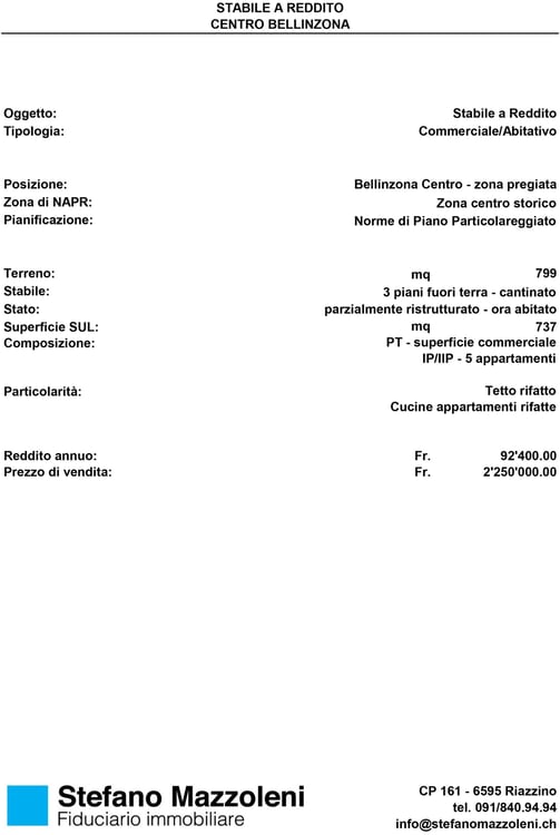 Bellinzona – Prestigioso stabile a reddito in centro 10