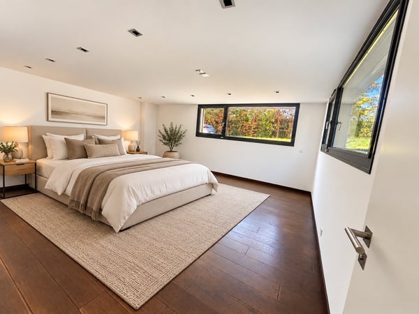 Anières — Villa de standing avec jardin et terrasse en toiture, vue lac 8