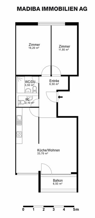 Moderne 2.5-Zimmerwohnung Nähe der Langen Erlen 4