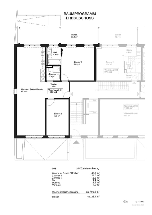 moderne, grosszügige 3.5 Zimmerwohnung im Paulusquartier 11