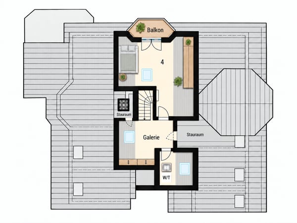 Exklusive 5.5-Zimmer-Maisonettewohnung mit Galerie und grossem Balkon 13
