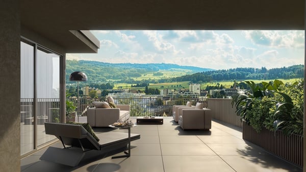WOHNGENUSS AN ERHÖHTER LAGE  Neues 5 ½ Zi-DEFHs (B) in Wohlen 1