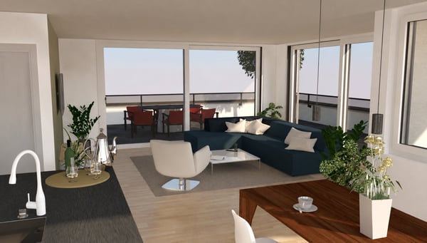 3.5 Zimmer Attika-Wohnung mit 140m2 Terrasse 12
