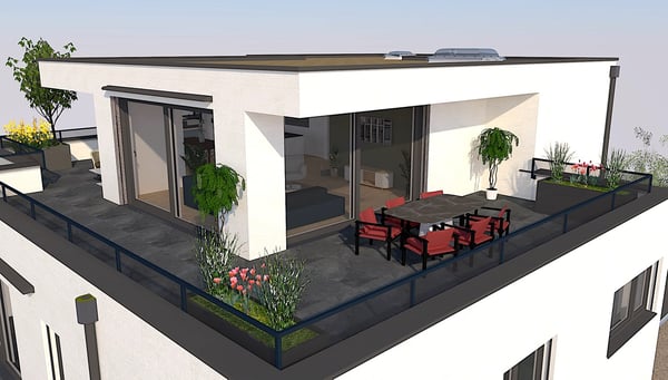 3.5 Zimmer Attika-Wohnung mit 140m2 Terrasse 2