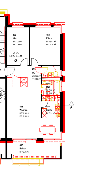 3.5 Zimmer-Wohnung an ruhiger Lage 5