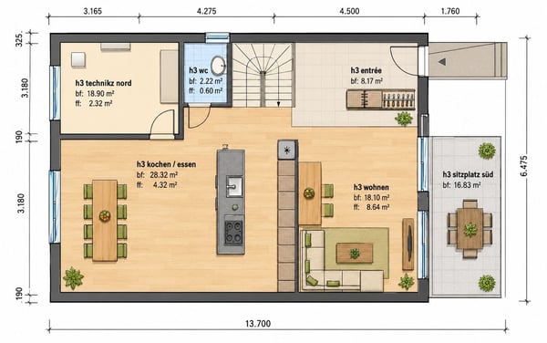 5.5-Zi.-Reihenmittelhaus mit Garten & Terrasse, Höchstetten 3