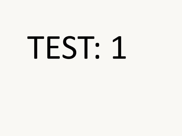 Test 1: Fabrik 1