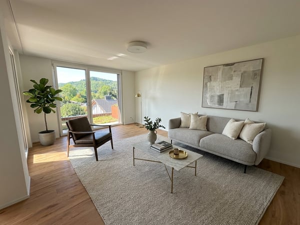 Moderne 2-Zimmer-Dachwohnung in Gränichen – Neubau mit Aussicht und Komfort