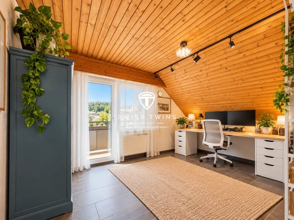 Grosszügige 2.5-Zimmer-Dachwohnung mit Cheminée und zwei Balkonen in Effretikon 6