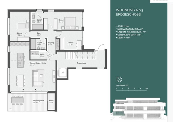4,5-Zimmer-Spitzenwohnung in bester Lage mit interessanten Aussichten ! 10