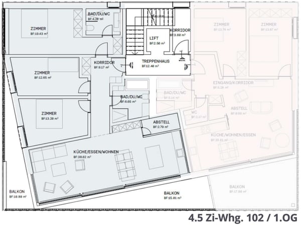 Luxuriöse 4 1/2 Zimmer Neubau Wohnung 6