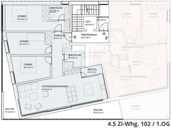 Luxuriöse 1 1/2 Zimmer Neubau Wohnung 6