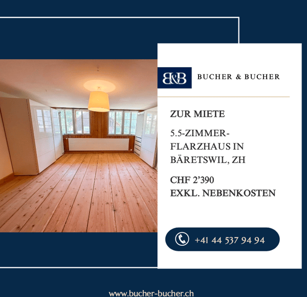 Charmantes 5.5-Zimmer-Flarzhaus in Bäretswil 1