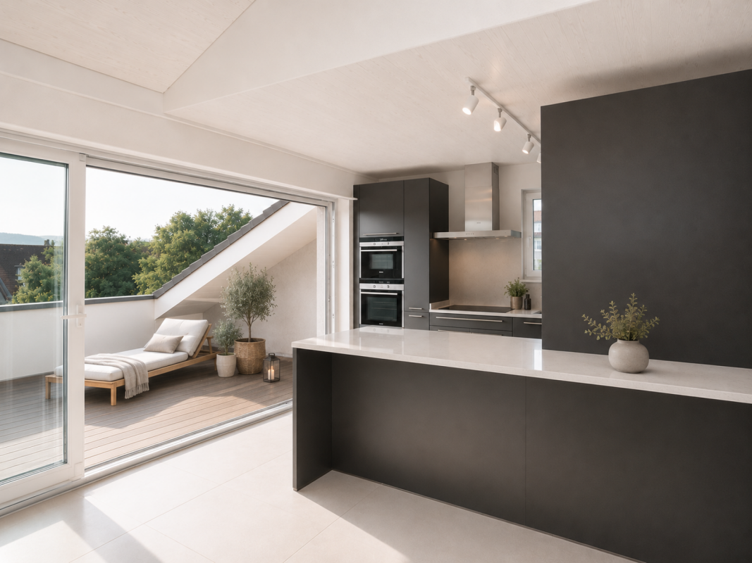Magnifique attique de 5.5 pces en duplex
