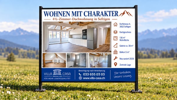 Komplett sanierte 4.5 Zimmer-Dachwohnung in Seftigen 1