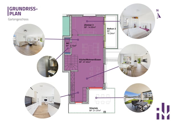 Moderne 4.5-Zimmer-Maisonettewohnung mit Süd-Garten und Bergsicht 12