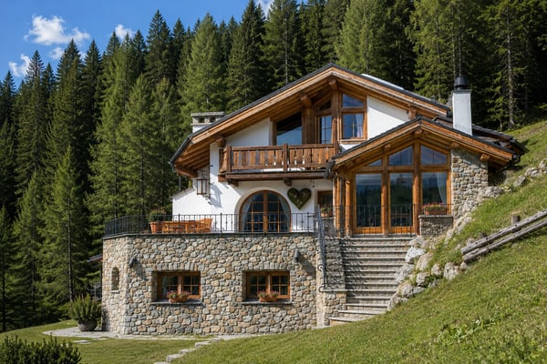 La Punt Chamues-ch: 10-Zimmer-Villa mit Bergsicht und 5 Parkplätzen 1