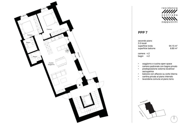 Residenza Contrada Cappuccini - Appartamento di 1.5 al secondo piano nel cuore di Locarno (residenza secondaria) 5