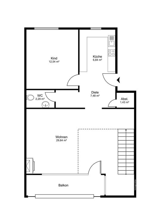 IMMORath.de - Lichtdurchflutete Maisonettewohnung mit Balkon 11