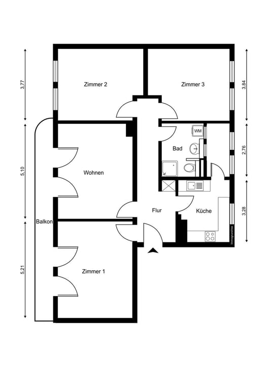 IMMORath.de - Bezugsfreie 4-Zimmer-Wohnung mit TG-Stellplatz 9