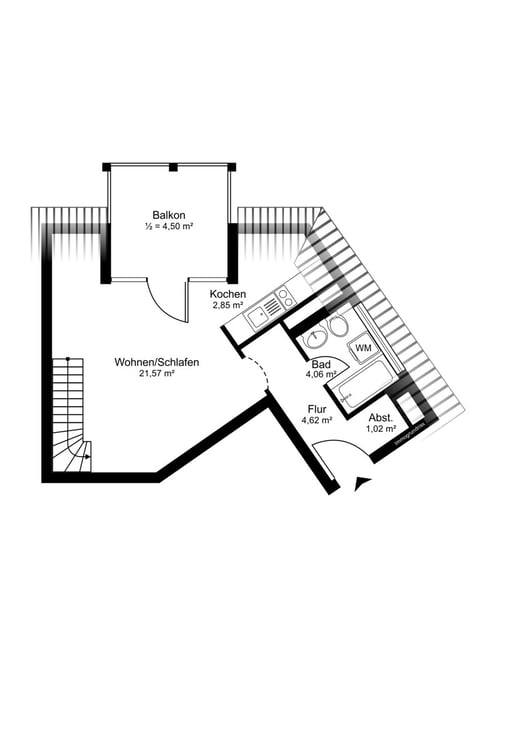 IMMORath.de - Maisonettewohnung mit überdachtem Balkon und TG-Stellpla 12