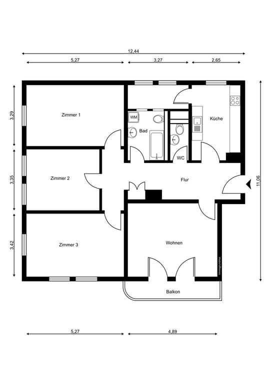IMMORath.de - Attraktive 4-Zimmer-Wohnung in zentraler Lage von Breisa 8