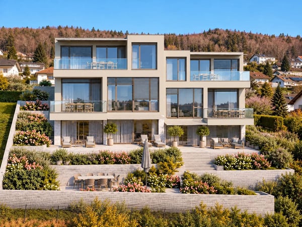 Doppeleinfamilienhaus mit Aussicht am Südhang im Züri Unterland