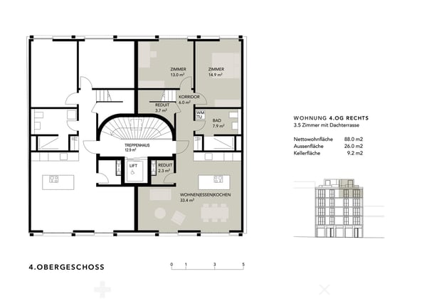 Erstvermietung 3.5 Zimmer mit Dachterrasse 5