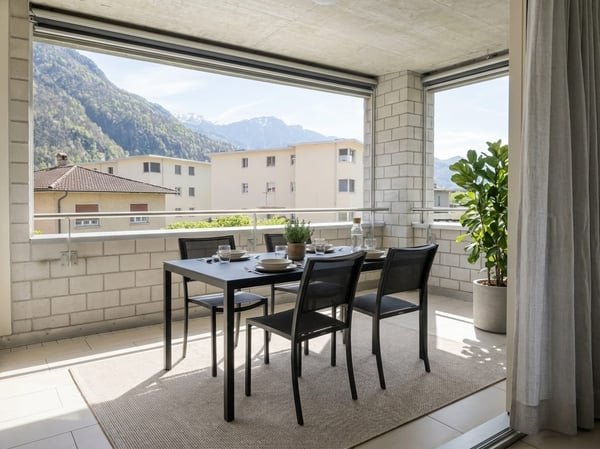 4.5 locali con ampio balcone e vista a Bellinzona - mieten 3