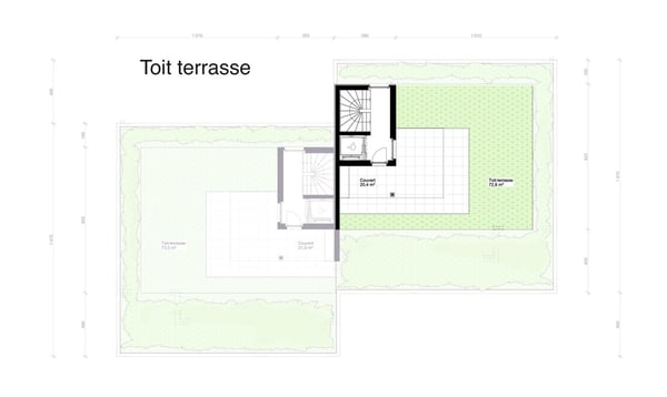 TOIT TERRASSE panoramique de 93 m² et vue sur le lac 10