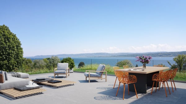 TOIT TERRASSE panoramique de 93 m² et vue sur le lac