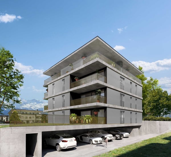 Appartements de 3,5 pièces dans une nouvelle résidence. Finitions au gré du preneur. 3