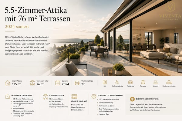 Exklusive Attikawohnung mit Panorama und Erstbezug nach Totalsanierung 1