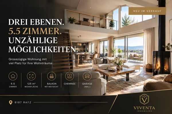 Drei Ebenen. 5.5 Zimmer. Unzählige Möglichkeiten. 1