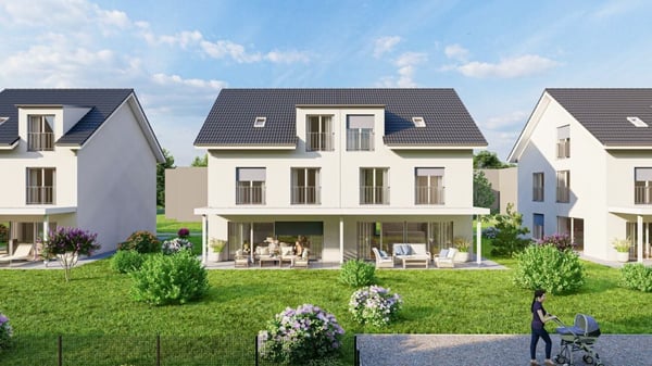 Neubau 6.5-Zi.-Doppeleinfamilienhaus mit Garten in Saland 2